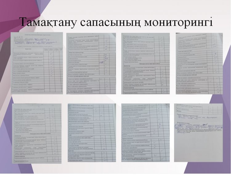 Тамақтану сапасына мониторинг жүргізу актісі