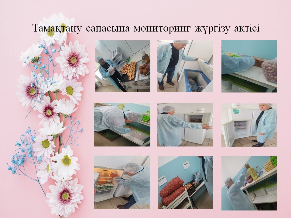 Тамақтану сапасына мониторинг жүргізу актісі