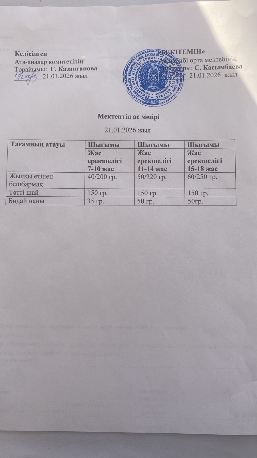 Меню