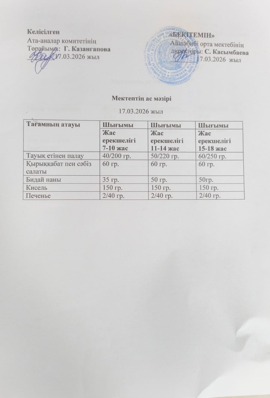 Меню